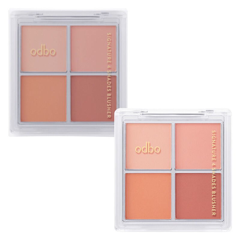 ODBOโอดีบีโอ บลัชเชอร์ บลัชออนพาเลท 4 เฉดสี ขนาด 10g SIGNATURE 4 SHADES BLUSHER OD1309