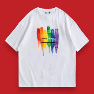 เสื้อยืด pride month collection ลาย love wins painting 🌈✨