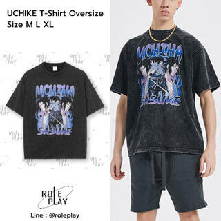 UCHIKE T-Shirt Oversize Y2K เสื้อผู้ชาย เสื้อผู้หญิง สตรีทแฟชั่น เสื้อสีดำ