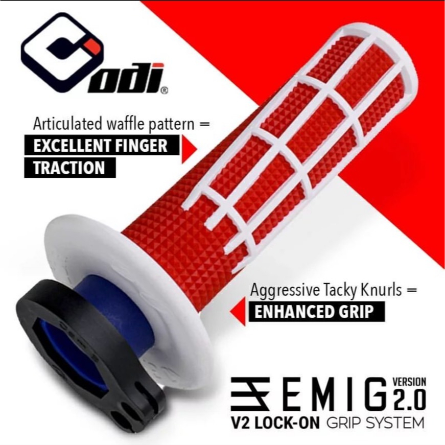 ปลอกแฮนด์ ODI ของแท้ 💯% EMIG 2.0 V2 LOCK-ON GRIP SET
