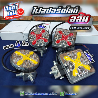 ไฟสปอร์ตไลท์ อลัน (แบบกลม-แบบเหลี่ยม) LED 12V-24V (ราคาต่อ1ชิ้น)