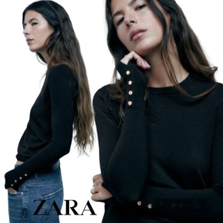 Zara : Black Basic Knit Sweater (เสื้อไหมพรม)