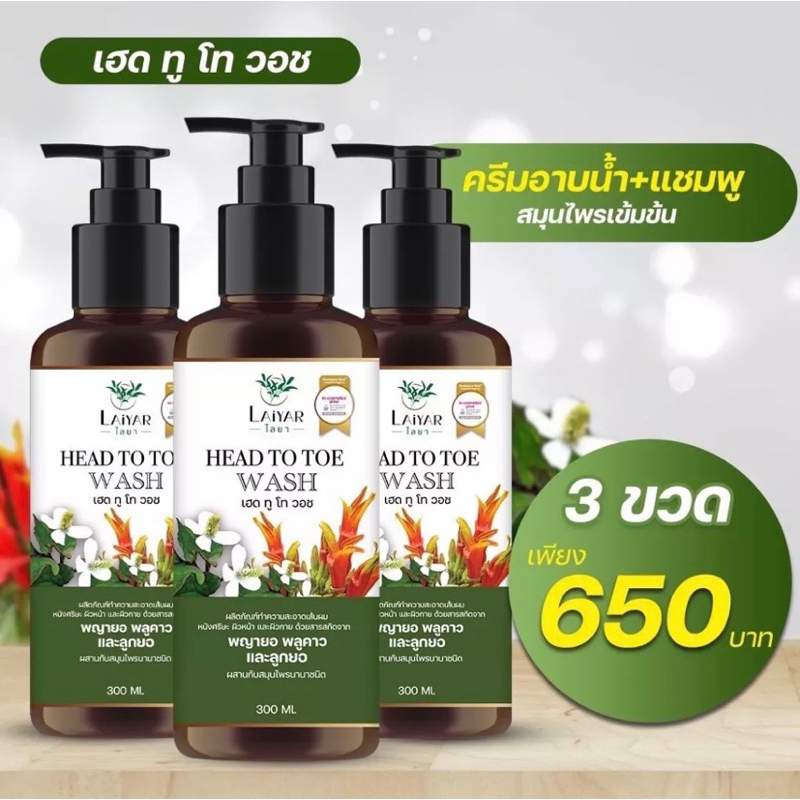 (แบรนด์แท้100%) ไลยา เฮด ทูโทนวอช สมุนไพรแท้100% แก้กลากเกลื้อน สะเก็ดเงิน หนังศรีษะลอก รังแค สิวผิวหนัง ขาลาย น้ำเหลือง – โปรปัง
