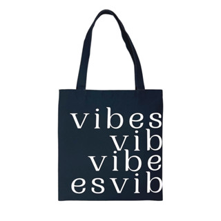 ✨NEW✨ vibes.brandd ☁️🌞Vibes Tote bag🌞☁️กระเป๋าผ้า vibes มีผ้าให้เลือก 2 แบบ