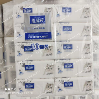 กระดาษทิชชูเช็ดหน้าเนื้อดีสีขาว 1 แพ็ค 10 ห่อ👍👍 TISSUE big A