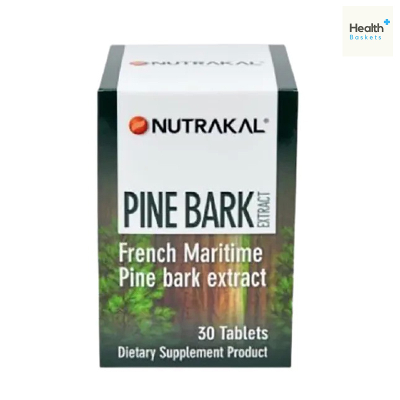 Pine Bark Extract Nutrakal 30tabX2 นูทราแคล ไพน์ บาร์ค เอ็กซ์แทรก เปลือกสนฝรั่งเศส แพ็คคู่ [30เม็ดX2กระปุก] {1089x2}