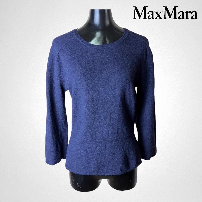 ❤️Max Mara Lana Wool Blue Sweater Long Sleeve Shirt