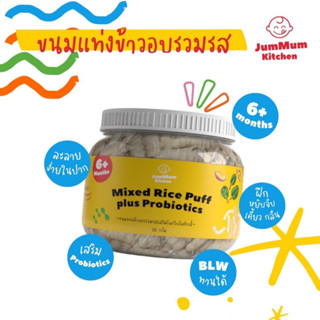 Rice Puff plus Probiotics ฝึก BLW สำหรับเด็ก 6m+ ตรา จ้ำม่ำคิชเช่น JummumKitchen