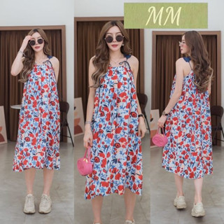 ~MM6311💐Floral Printed Dress~  เดรสพิมพ์ลายดอกไม้ ทรงปล่อยๆ งานสวยเนื้อผ้าพริ้ว ใส่สบายมากๆนะคะ