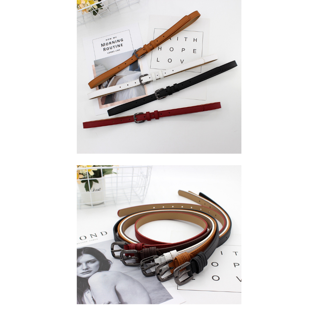 พร้อมส่งจ้า  เข็มขัดสตรี เข็มขัดผู้หญิง หนัง PU ใสเก๋ๆ เท่ห์ๆ เพิ่มความสวยโดดเด่นให้ชุดของสาว ๆ
