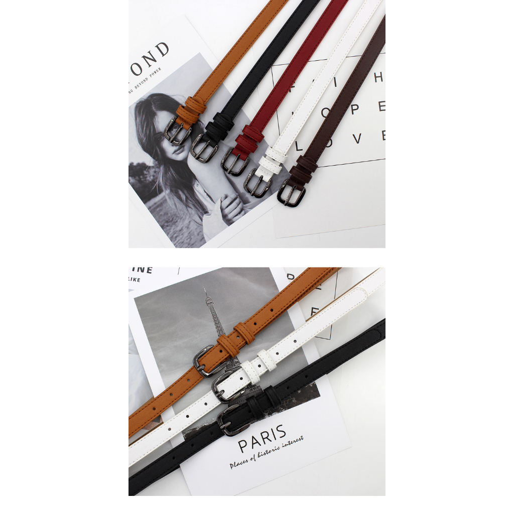 พร้อมส่งจ้า  เข็มขัดสตรี เข็มขัดผู้หญิง หนัง PU ใสเก๋ๆ เท่ห์ๆ เพิ่มความสวยโดดเด่นให้ชุดของสาว ๆ