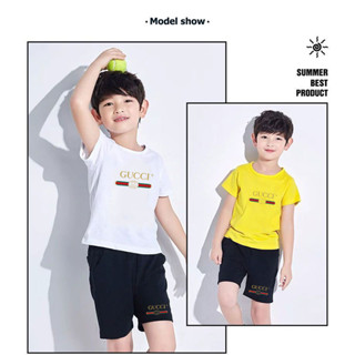 K-2256-SHORT  10สี เสื้อยืดเด็ก เสื้อเด็กแขนสั้นลายน่ารักๆ  เสื้อแขนสั้นลายการ์ตูน