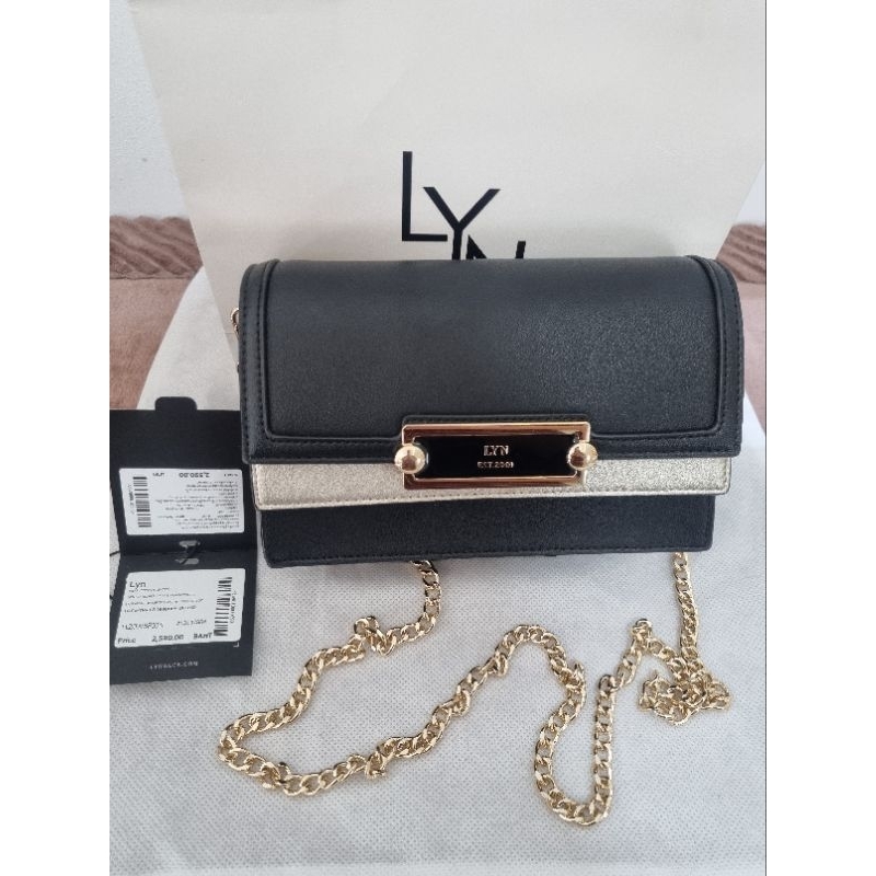 กระเป๋า Lyn แท้ 💯📌 สีดำทอง ใหม่มาก ช้อปไทย