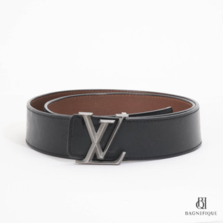 LV BELT 100 BLACK MONOGRAM ECLIPSE CALF RHW