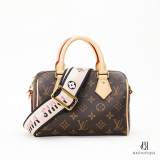 LV SPEEDY BAND 20 BROWN MONOGRAM CANVAS GHW