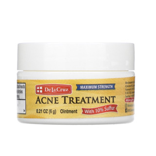 exp 01/2026 ขี้ผึ้งรักษาสิว De La Cruz Sulfur Ointment - Cystic Acne Spot Treatment for Face and Body - Trial Size