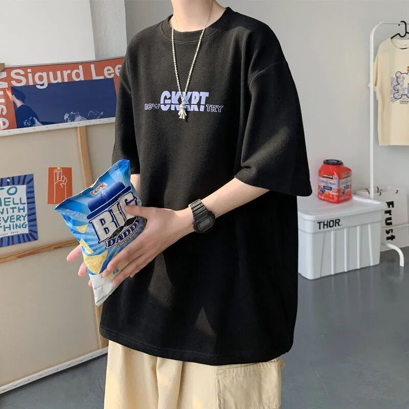 Se7en shop เสื้อยืดคอกลมแขนสั้น เสื้อยืดคอกลม ใส่ได้ทั้งหญิงทั้งชาย