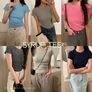 cpjgirlxx  |  Syrup Tee - 8colors เสื้อยืดแขนสั้นเกาหลี พร้อมส่ง