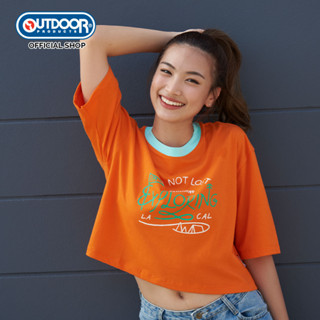 OUTDOOR PRODUCTS OUTDOOR EXPLORING CROPPED TEE เสื้อครอปแขนสั้นผู้หญิง เอ้าท์ดอร์ โปรดักส์ ODWCT2300