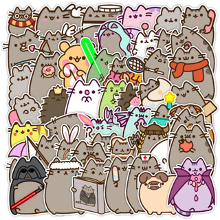 สติกเกอร์แมว Pusheen สำหรับตกแต่งทั่วไป สติกเกอร์ PVC กันน้ำ พร้อมส่ง(114)