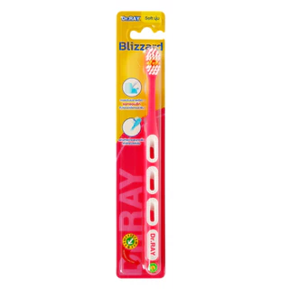 Dr.RAY Blizzard แปรงสีฟันระดับSoft มีแผ่นแปรงลิ้นที่หลังหัวแปรง No.Y6