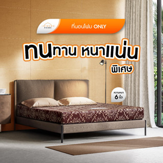 Furniture Intrend ที่นอนโฟม รุ่น ONLY หุ้มผ้าซาตินเงา สีน้ำตาล หนา 6 นิ้ว