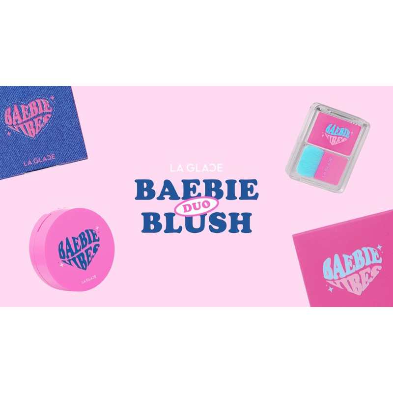 พร้อมส่ง/Limited ©️ Duo Blush Laglace Barbie Vibes Cushion & Powder Blush BAEBIE IN LOVE บลัชลากลาส 