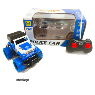 POLICE CAR RADIO CONTROL CAR 1:43 SCALE รถจิ๊ปตำรวจบังคังวิทยุ รถตำรวจบังคับรีโมทไร้สาย 6 ทิศทาง ขนาดจิ๋ว รถตำรวจบังคับ