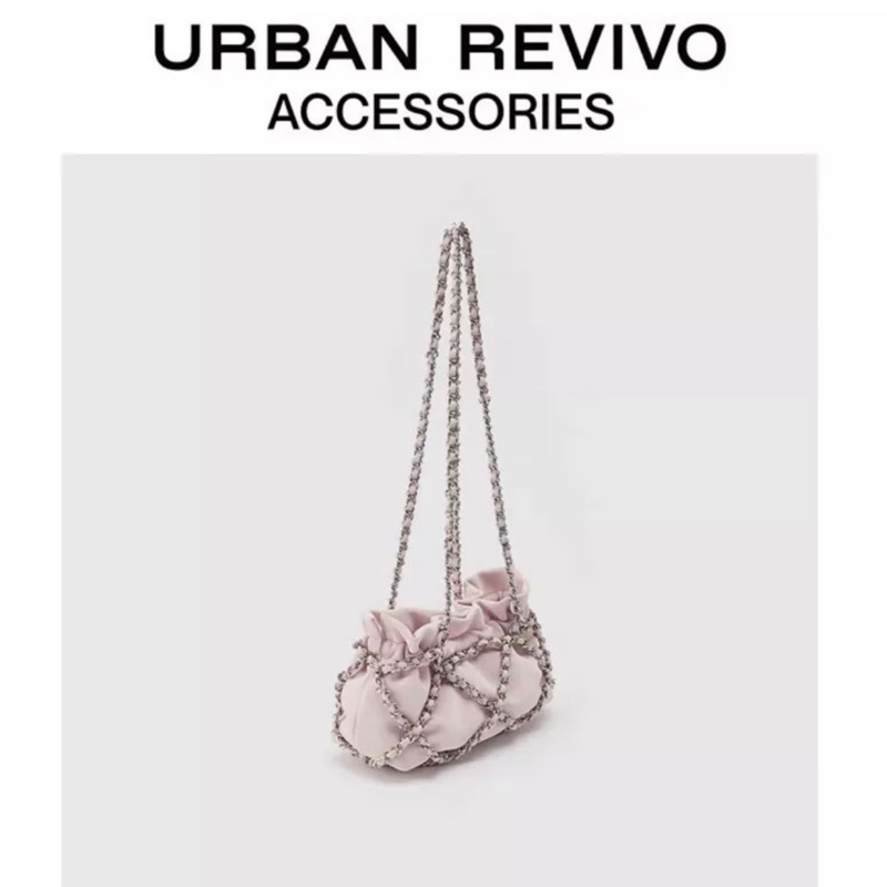 Urban revivo กระเป๋า รุ่นสายคู่ สีชมพู พร้อมส่ง!! ของแท้100%