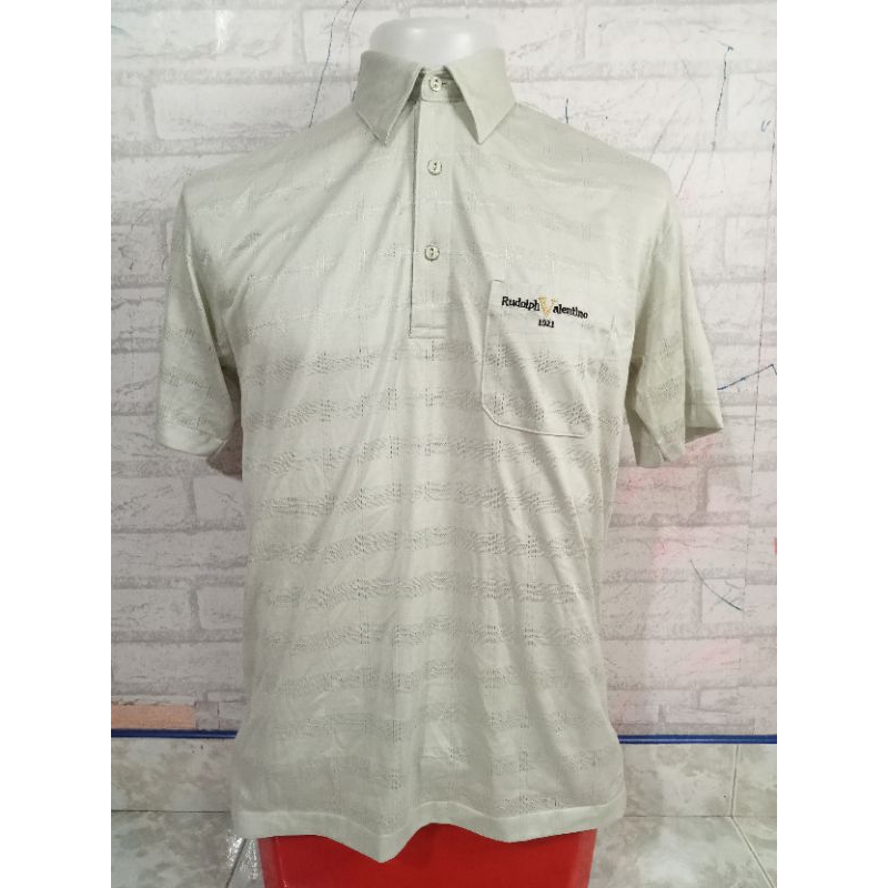 เสื้อโปโลแขนสั้นยี่ห้อ Rudolph Valentino มือสองกระสอบนำเข้า