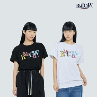 ALAND เสื้อยืด UNISEX ROMANTIC CROWN RAINBOW LOGO TEE SHIRT S, M Black, Light Grey