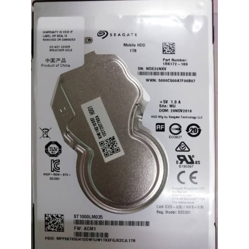 Harddisk 2.5 " ,3.5" 500g, 1TB มือสอง​