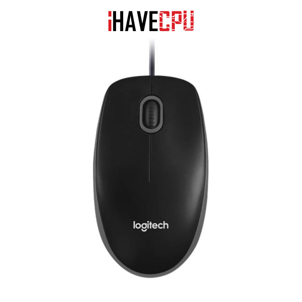 iHAVECPU MOUSE (เมาส์) LOGITECH USB B100 (BLACK)