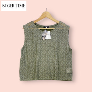 เสื้อ Sugar Time ผ้าลูกไม้อย่างดี ไซด์ -  3xl   อก 45 ยาว 21 นิ้ว  เสื้อทรงสวยน่ารักมาก แต่งลูกไม้อย่างดี ผ้าดี สีสวย