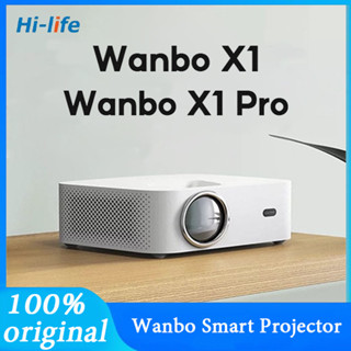 wanboโปรเจคเตอร์ X1/X1 Pro  โปรเจคเตอร์1080P HD โปรเจคเตอร์ Android 9.0 wifi ลำโพงในตัว ดาวน์โหลดแอปวิดีโอ รับประกัน 1 ป