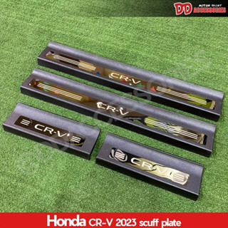 ชายบันได Honda CRV 2023 ขอบดำ  กันรอยบันได ชายบันได กันรอยประตู