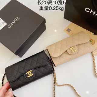 กระเป๋าสะพาย cc สายโซ่หนังคาเวียร์ (ไม่มีกล่อง)