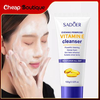 โฟมล้างหน้า วิตามินอี Sadoer Vitanmin E Cleanser Moisturize โฟมล้างหน้าสิว โฟมล้างหน้าผญ ล้างหน้าขาวใส-1113