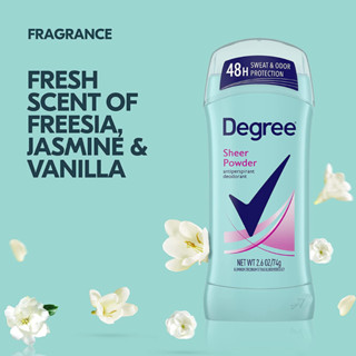 Degree Original Antiperspirant Deodorant 48-Hour Sweat &amp; Odor Protection Sheer Powder Antiperspirant for Women 2.6 oz