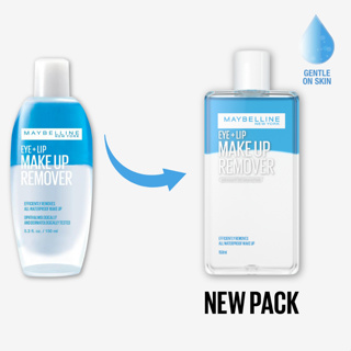 Maybelline New York Eye &amp; Lip Make Up Remover เมย์เบลลีน อายแอนด์ลิป เมคอัพ รีมูฟเวอร์ 40 ml./70 ml. ทำความสะอาดปากและตา