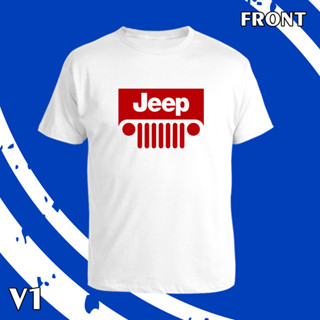 เสื้อยืด คอกลม แขนสั้น JeeP LOGO สกรีน Flex pu  ขอบสวย คมชัด ผ้า cotton 100%