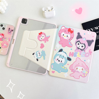 🎁ส่งของขวัญ🎁Sanrio การ์ตูน เคส for iPad Gen10 10.9 2022 Gen9 10.2 pro 11 2021 เคสไอแพด Air4 5 Case การหมุน 360