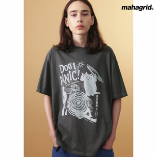 ALAND เสื้อยืด UNISEX MAHAGRID DON’T PANIC PIGMENT TEE (MG2DMMT505A) Navy, Charcoal S, M, L