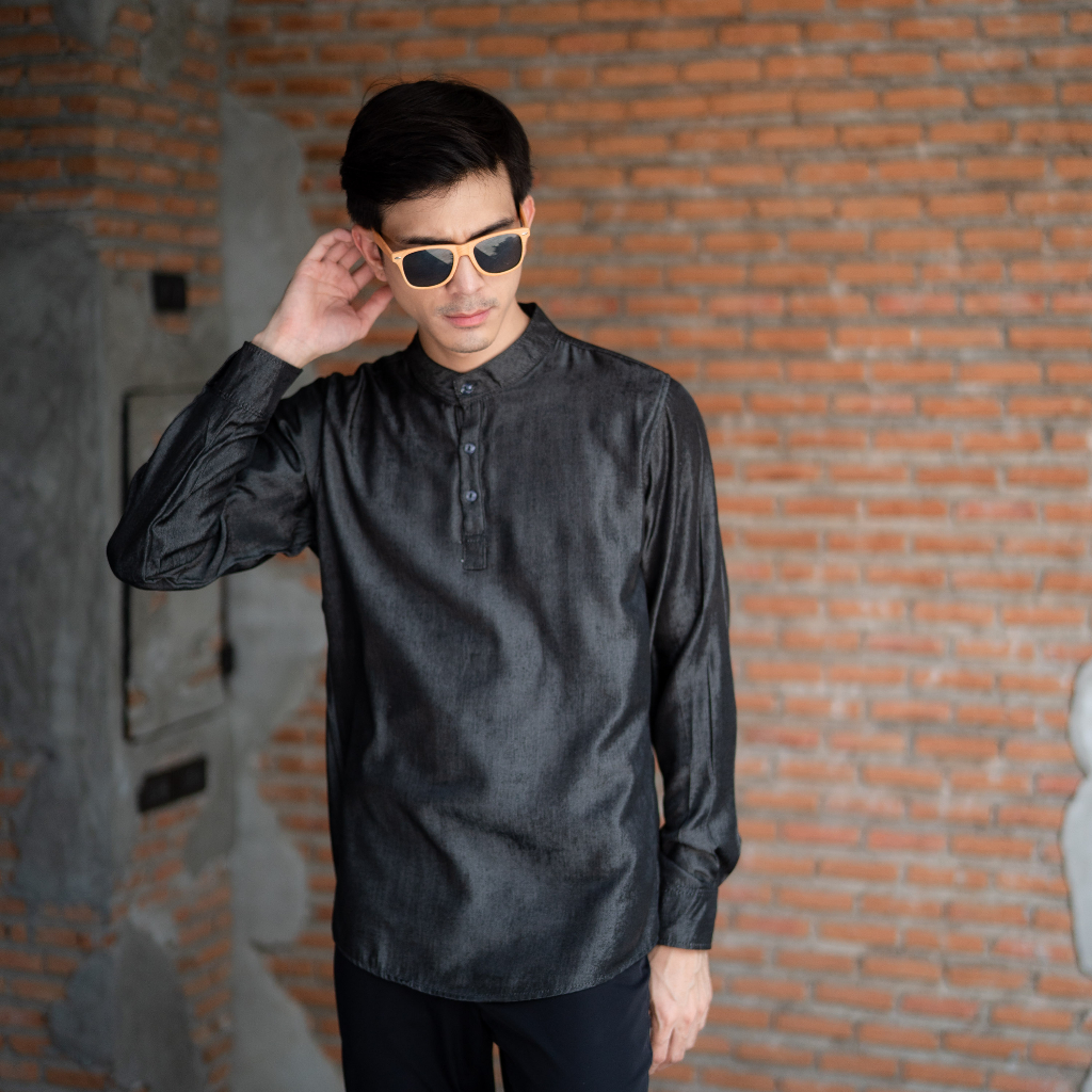 เสื้อกุรงชายแขนยาว สไตล์เสื้อปากีอาหรับทรงสวย เนื้อผ้าฝ้ายฟอกยีนส์  ใส่ได้ในทุกโอกาส KR39 EP1