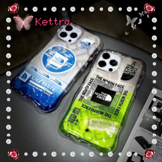 💜Kettra💜โปร่งแสง แฟชั่น แบรนด์ไทด์ เส้นขอบโปร่งใส 11 14 pro max ขอบเต็ม ป้องกันการหล่น case for iPhone 12 13