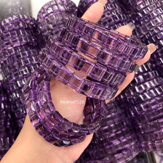 อเมทิสต์ อุรุกวัย ( Amethyst )กำไลสีม่วงฟรีไซร้