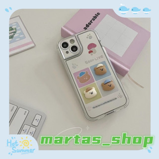 ❤️ส่งของขวัญ❤️ เคสไอโฟน 11 12 13 14 Pro Max การ์ตูน สไตล์คู่รัก ความนิยม หมีน้อย แฟชั่น Case for iPhone สาวน่ารักหัวใจ