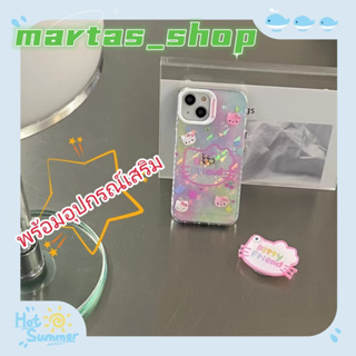 ❤️ส่งของขวัญ❤️ เคสไอโฟน 11 12 13 14 Pro Max HelloKitty ความนิยม การ์ตูน แฟชั่น ฤดูร้อน Case for iPhone สาวน่ารักหัวใจ