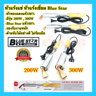 🇹🇭 หัวแร้งแช่ หัวแร้งเชื่อมสังกะสี หัวแรังบัดกรี BlueStar 200W 300W / 220V หัวทองแดงแท้100% รองรับงานหนัก