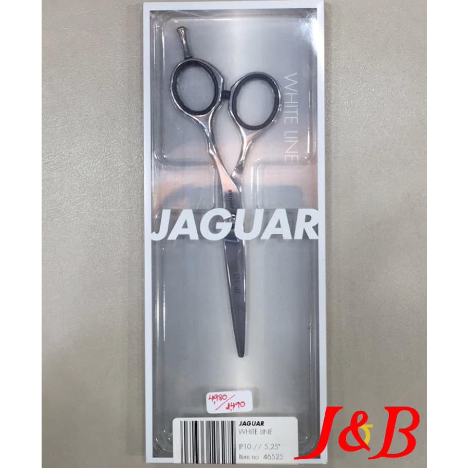 กรรไกรตัดผม Jaguar 2ดาว⭐️⭐️ จากัวร์ รุ่น WHITE LINE JP10 ขนาด 5.25นิ้ว No.46525